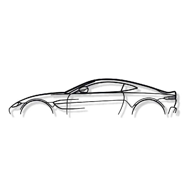 Décoration Murale Métal - Silhouette Porsche 911 Carrera Modèle 997