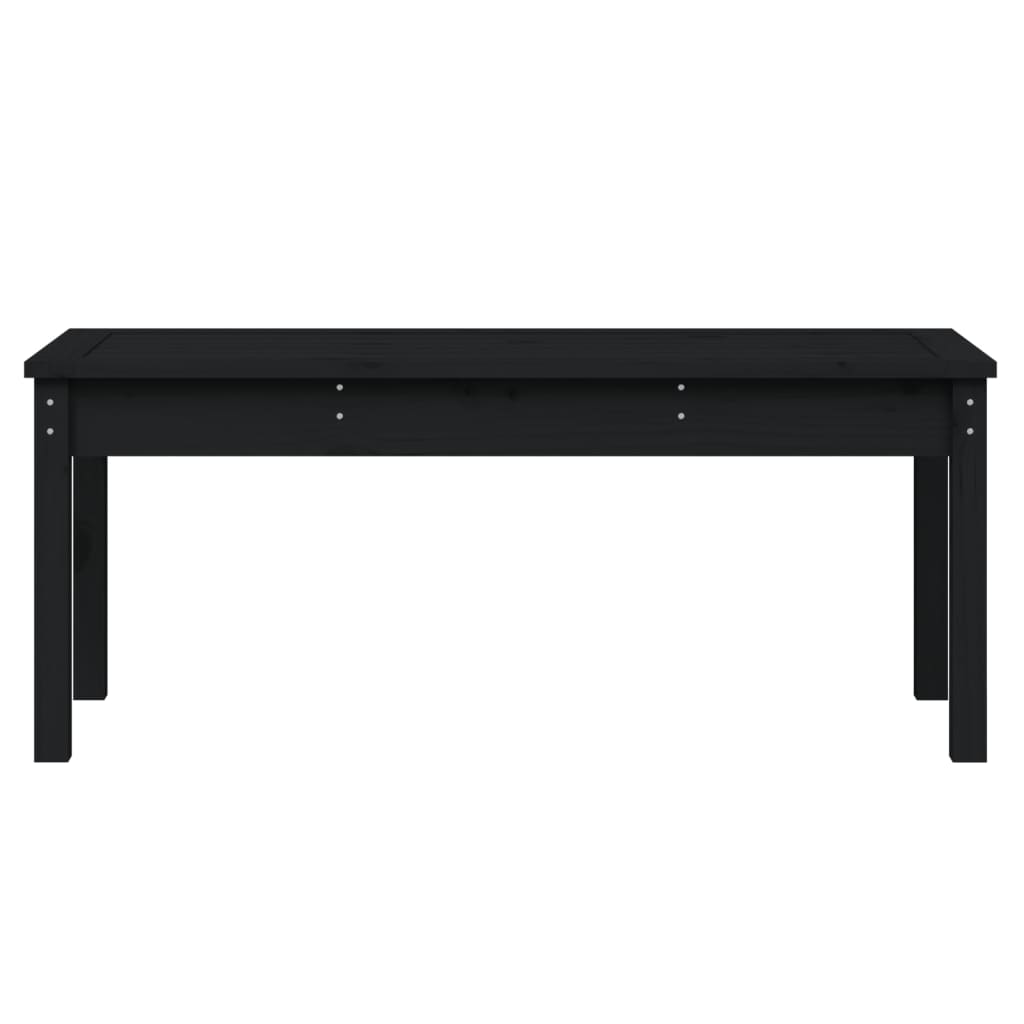 Banc de jardin meuble de patio d'extérieur terrasse noir 109 x 44 x 45 cm bois massif de pin noir 02_0011750 - 2