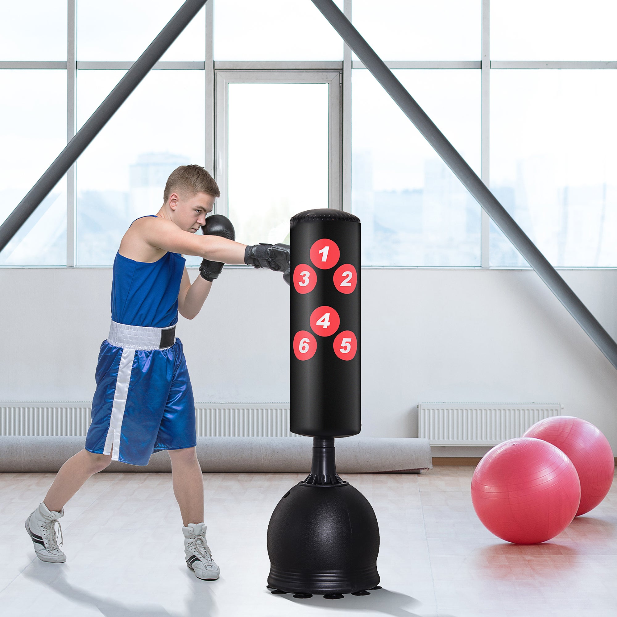 Fit Boxe Sacco Da Boxe In Casa Music Boxing Machine SPORTNOW Sacco