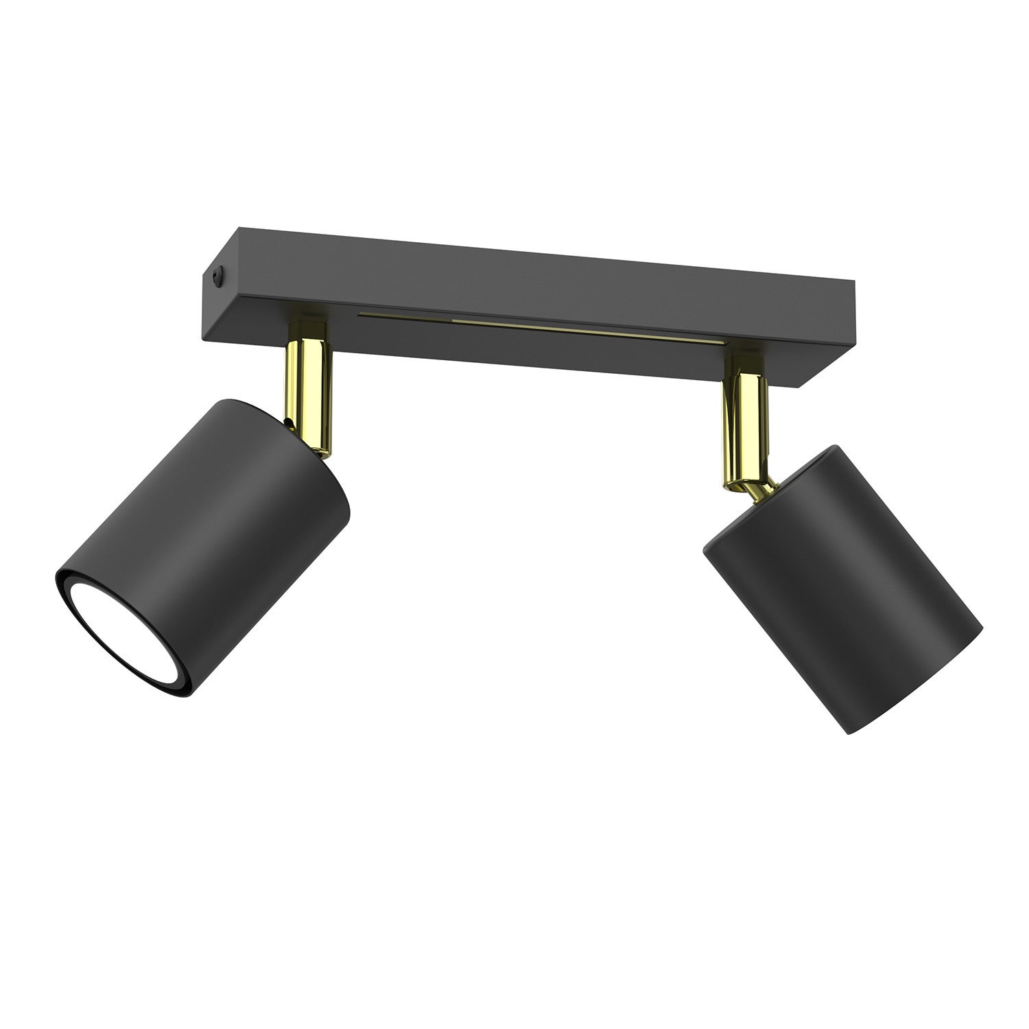 Reflektor sufitowy spot natynkowy Striper listwa czarny mat-złoty połysk 2xGU10x8W wym: 14,5 x 20 x 5,5 cm metal Luminex