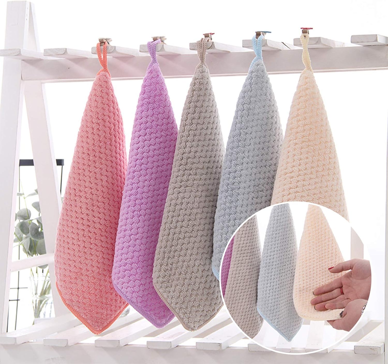 Asciugamani Da Bagno 3D Appendibili Con Animaletti | Morbido Microfibra Corallo Ultra Assorbente Per Cucina E Bagno - 2
