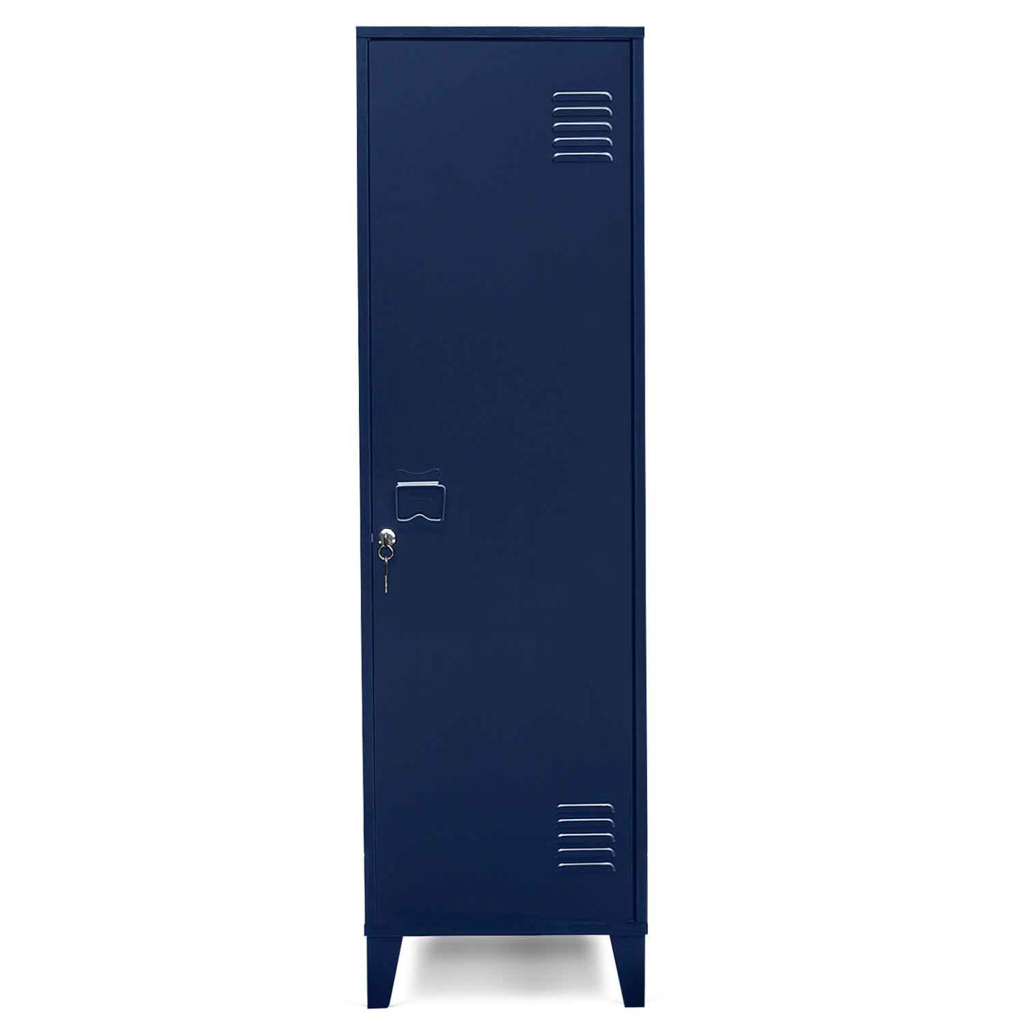 Armoire vestiaire ESTER 1 porte métal bleu foncé design industriel - 3