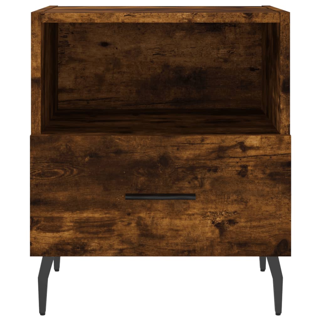 Maison Exclusive - Tables de chevet 2pcs chêne fumé 40x35x47,5cm bois d’ingénierie - 7