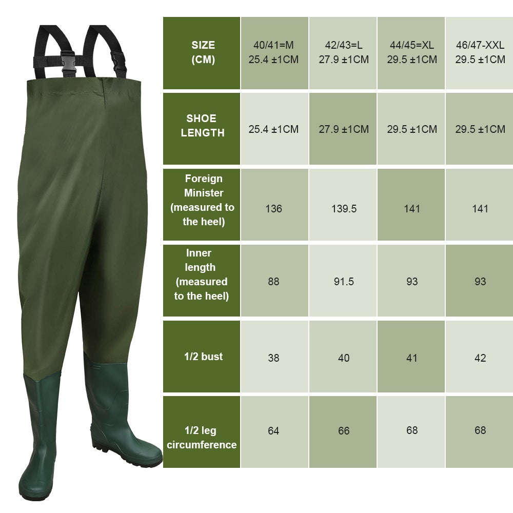 Cuissardes de pêche imperméables, pantalons d'étang, bottes de pêcheur, nylon, taille XXL 46/47 - 2