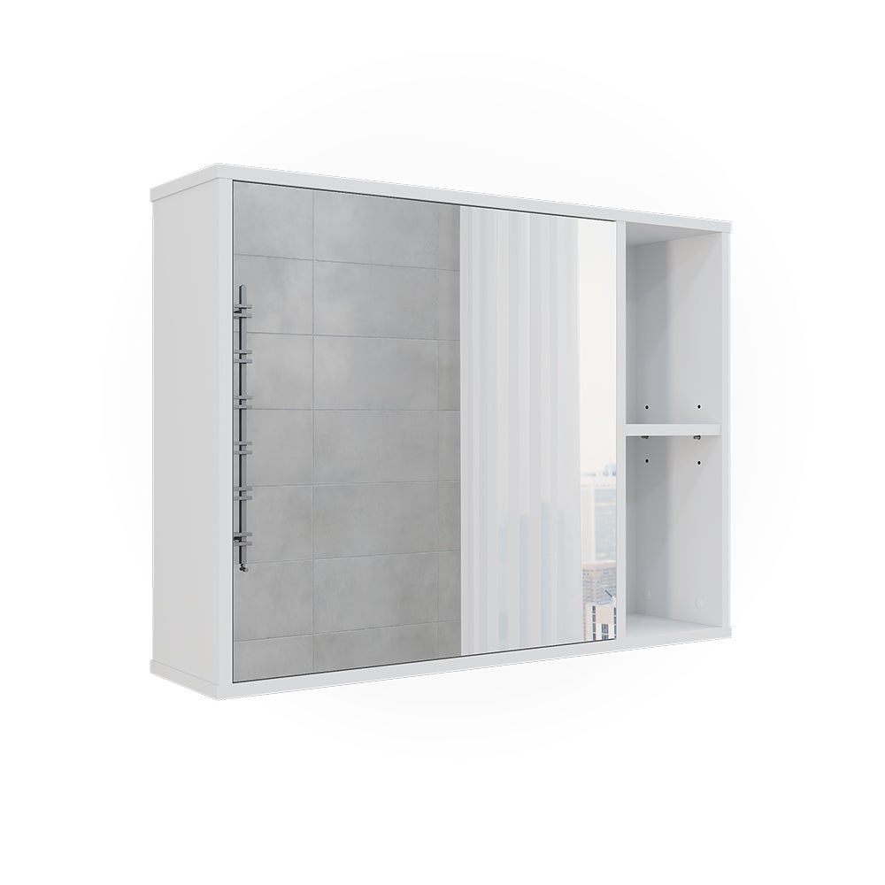 Vicco Szafka łazienkowa z lustrem Leano, Biały, 80 x 60 cm