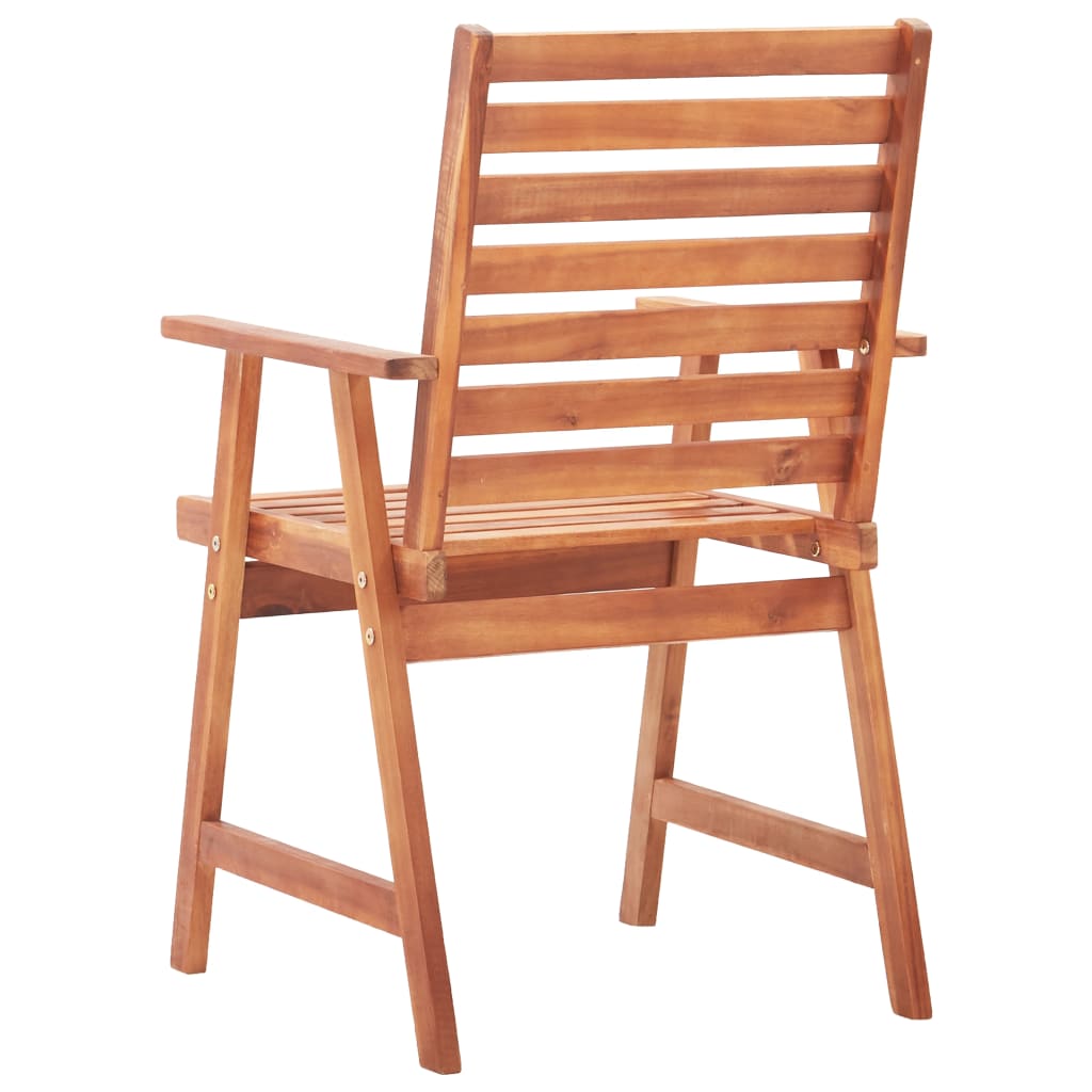 Chaises à dîner d'extérieur 3 pcs avec coussins Acacia massif 23 - 6
