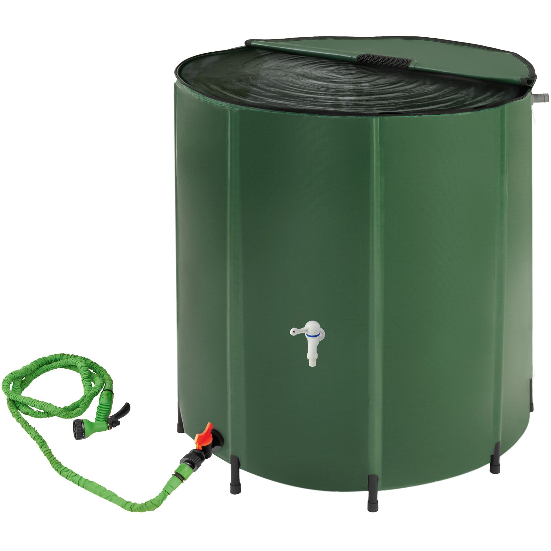 Récupérateur d'eau de pluie en polychlorure 500 L pliable avec robinet et protection anti-débordement TECTAKE - 3