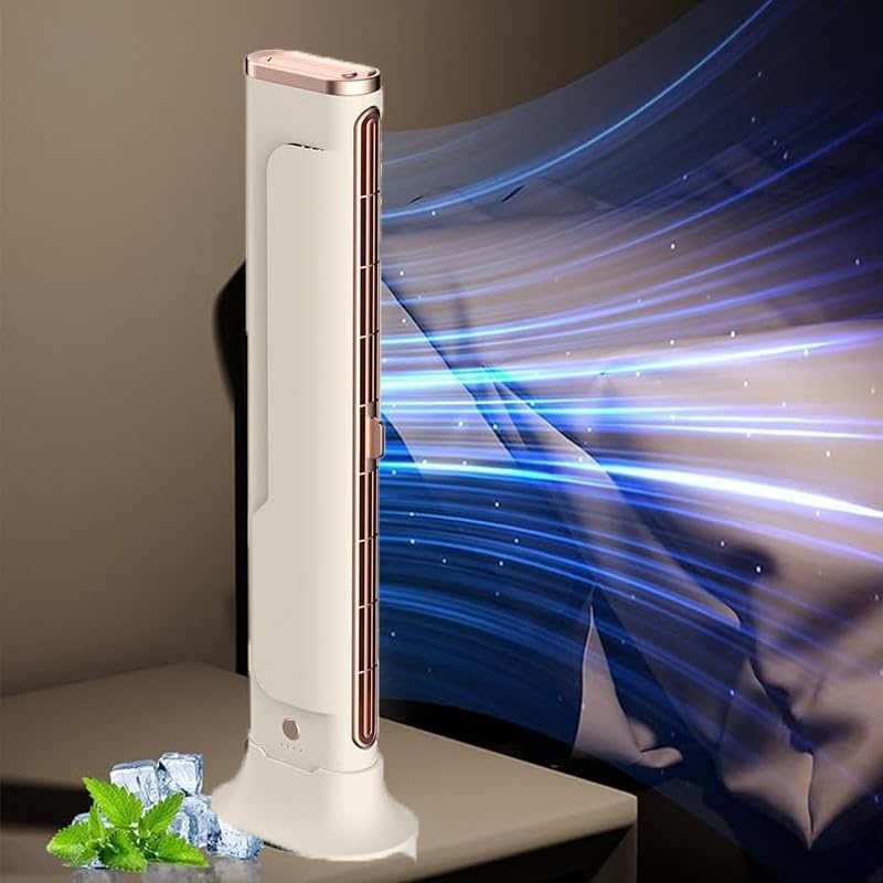 Wielofunkcyjny wentylator bez łopatek - pozycja pionowa/pozioma, 3 regulowane prędkości, USB, do domu/biura