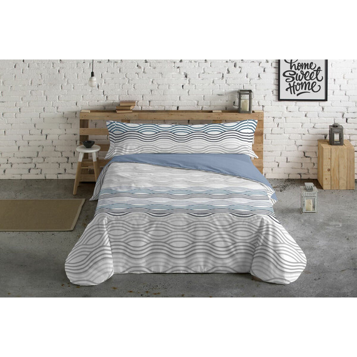 Juego de funda nórdica hosteline mojacar azul cama de 90 3 piezas - marca: hosteline - ean: 8430316946952