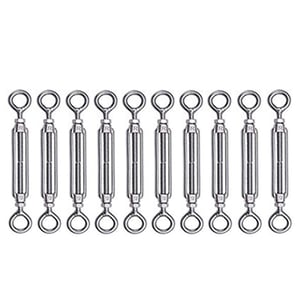 6 Tenditori In Acciaio Inox M4 - Con Gancio E Occhiello, Per Funi E Tende - Foto 4