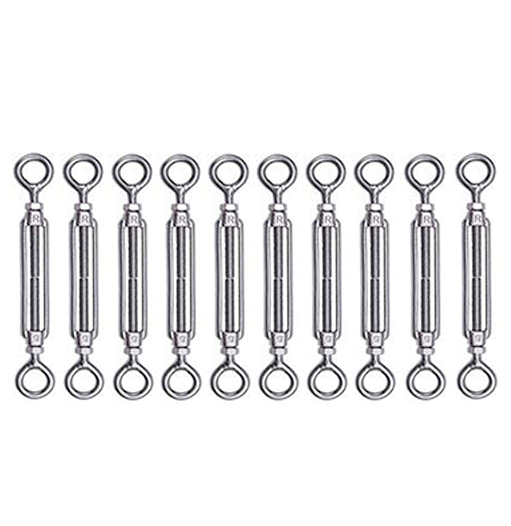Tendeur Ridoir M6 Inox Crochet Œillet 6 Pièces - Tendeur Cable Pour Clôture Jardin Plantes