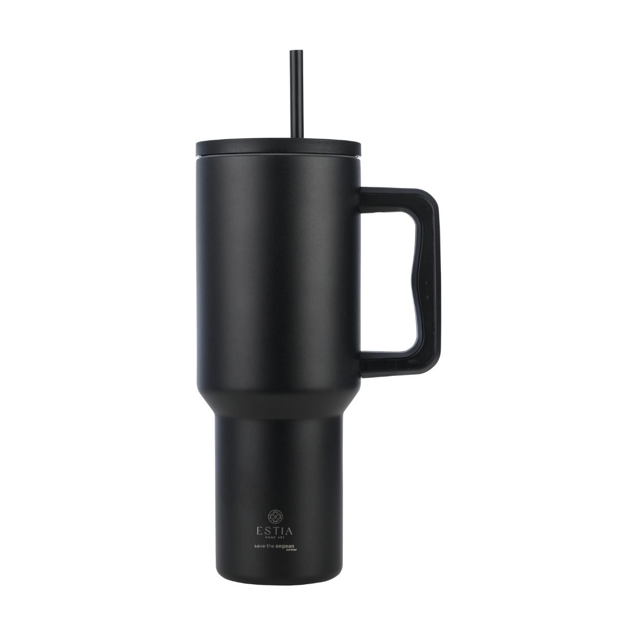 Kubek termiczny Midnight Black Estia stal nierdzewna czarny ze słomką 1200 ml 1 szt.