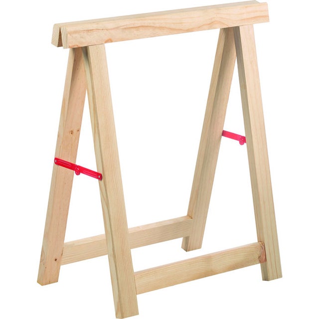 Tréteau bois - Pin massif - Hauteur 80 cm - Largeur 73,5 cm