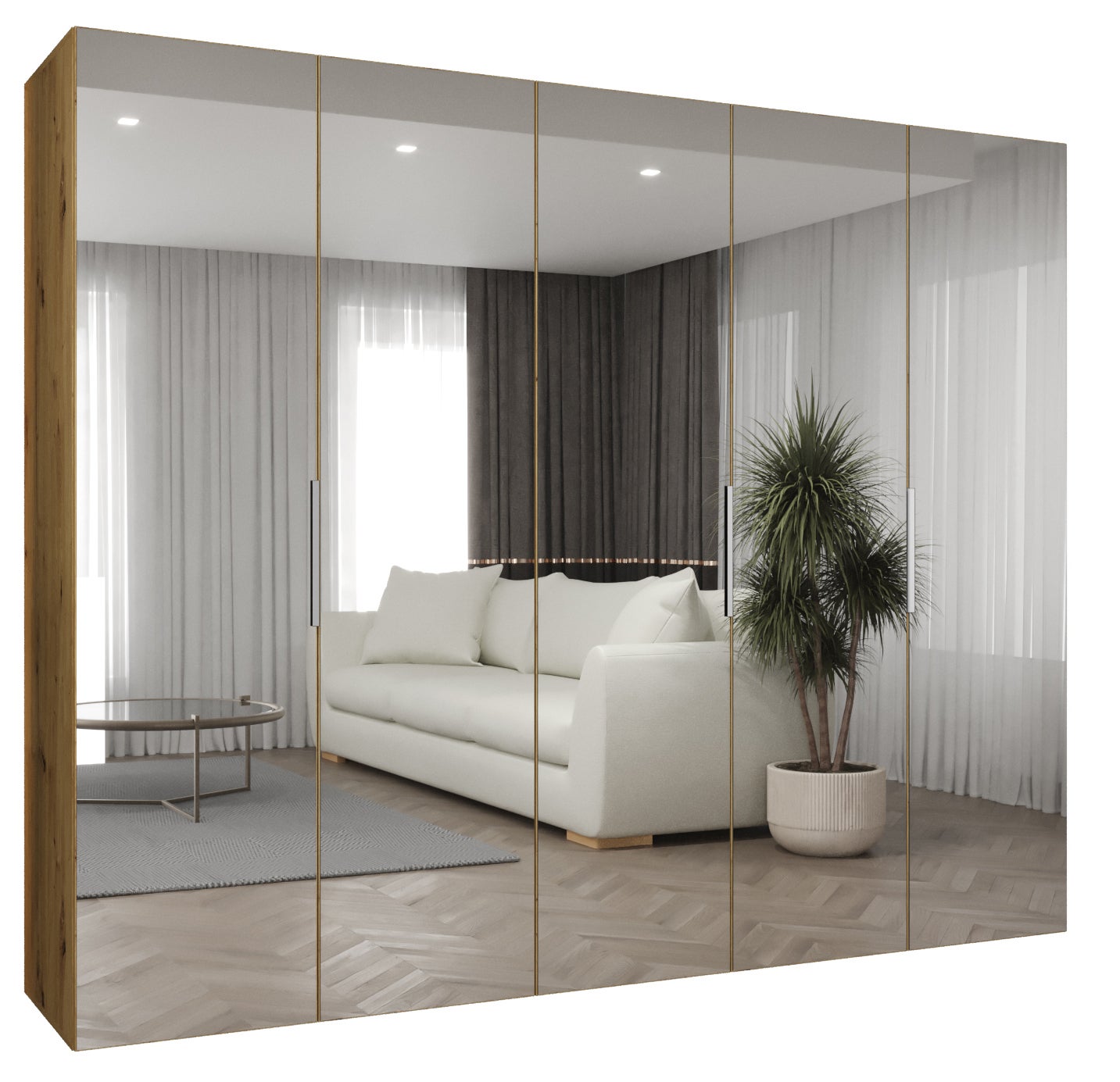Szafa uchylna otwierana Marbella 3 250 x 52 x 202 cm artisan + u. kaszmir Abiks Meble