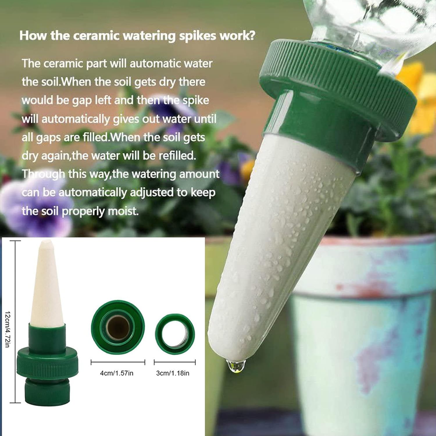 Lot de 10 bouteilles d'irrigation goutte à goutte pour dispositif d'arrosage automatique de jardin - 6