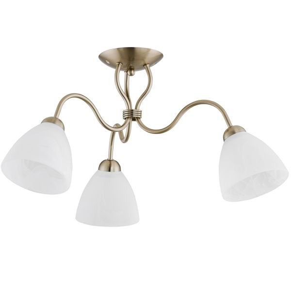 Lampa sufitowa wisząca Ariel patyna-biała 3xE27x15W wym: 38 x 51 x 54 cm metal Alfa