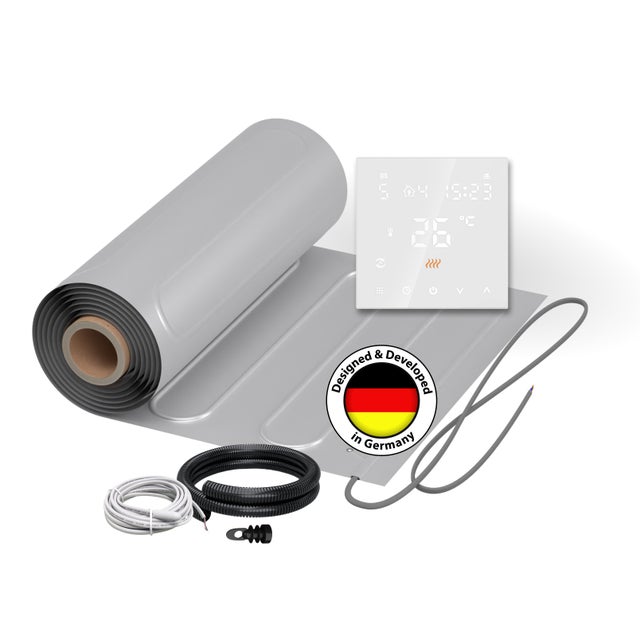 Chauffage au sol électrique WARMON ALU 150 W/m² (6+4 m²) + TS 300 Thermostat blanc - 10 m²