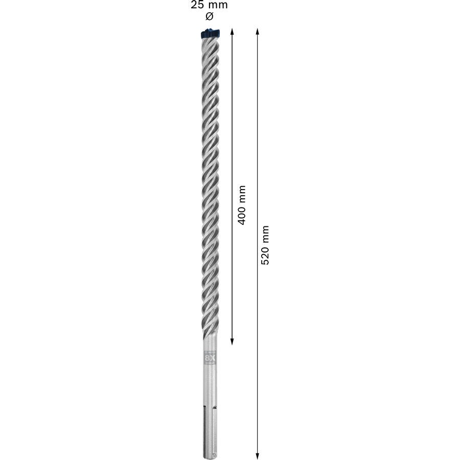 Bosch Professional - Foret béton 25mm SDS MAX 8X Expert 25x400x520mm 4 taillants - 2608900241 - 3