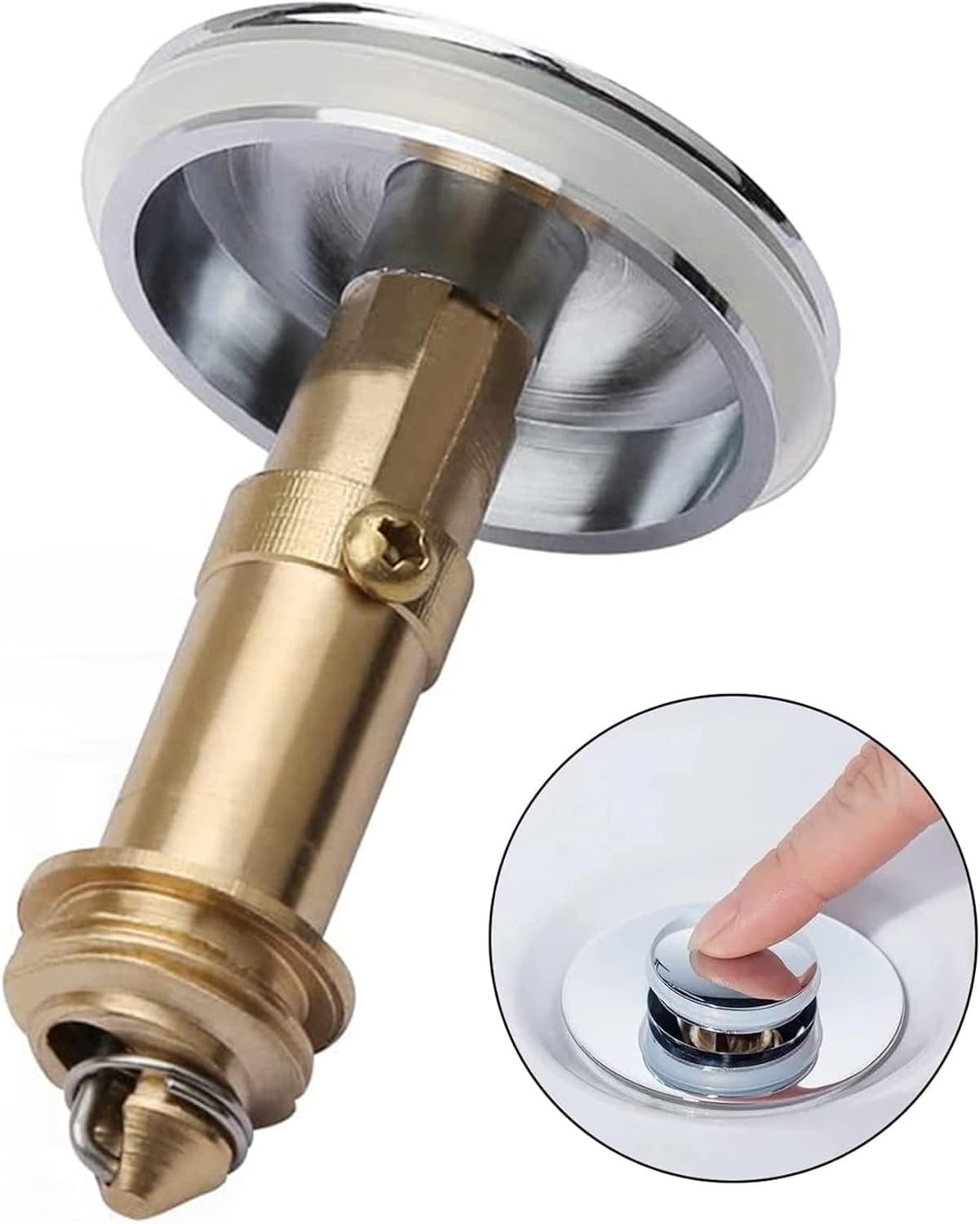 Tappo di scarico per vasca da bagno con nucleo a molla più venduto tappo per lavabo Pop-Up filtro di scarico per lavabo tappo universale per lavabo da bagno