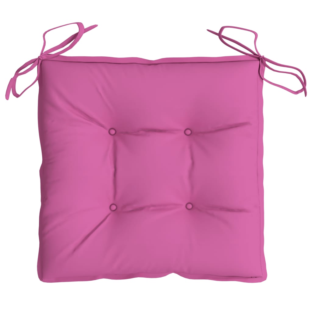 Cojines para silla 6 piezas rosa 50x50x7 cm tela oxford - 5