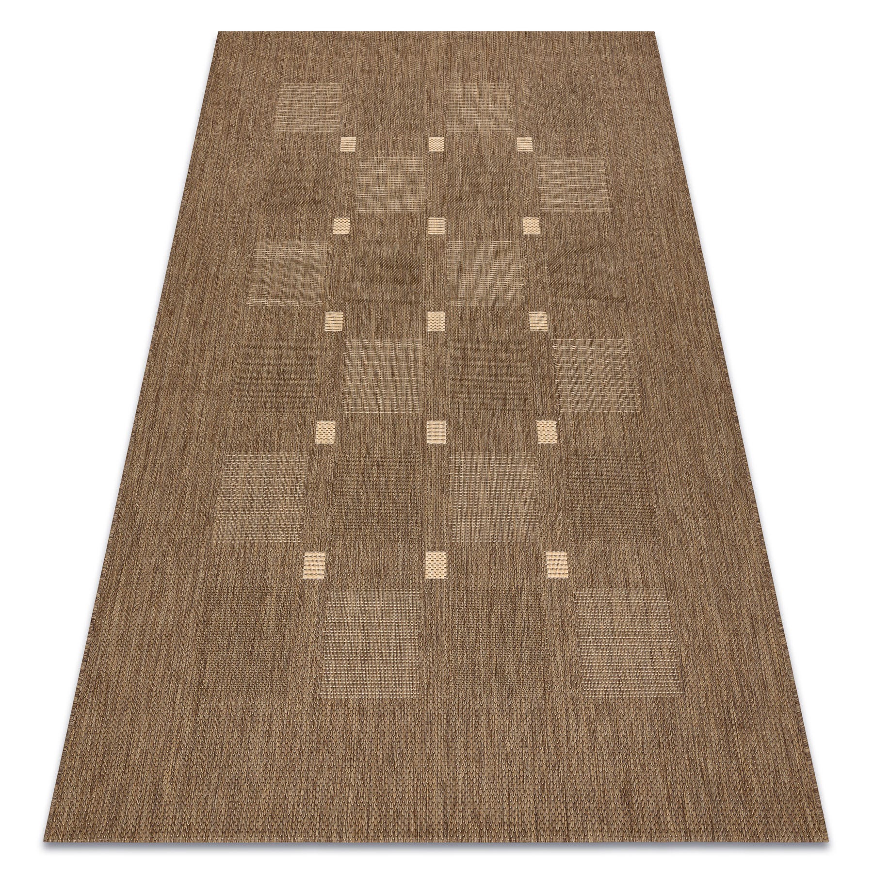 Alfombra de cuerda sisal FLOORLUX 20079 color café/color maíz 60x110 cm ...