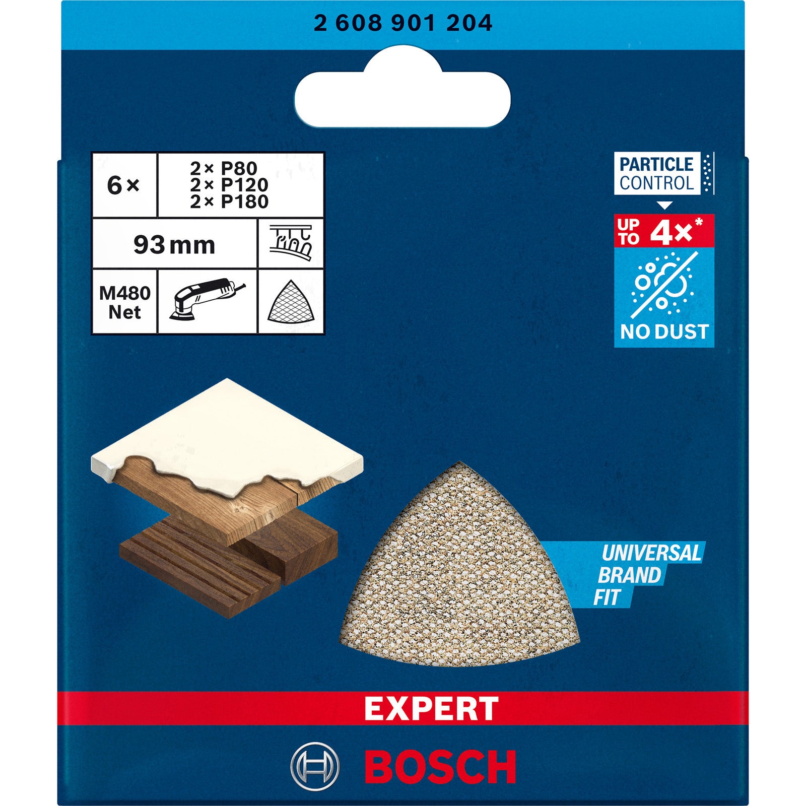 Set de 6 mallas de lija EXPERT M480 de 93 x 93&nbsp;mm - 4