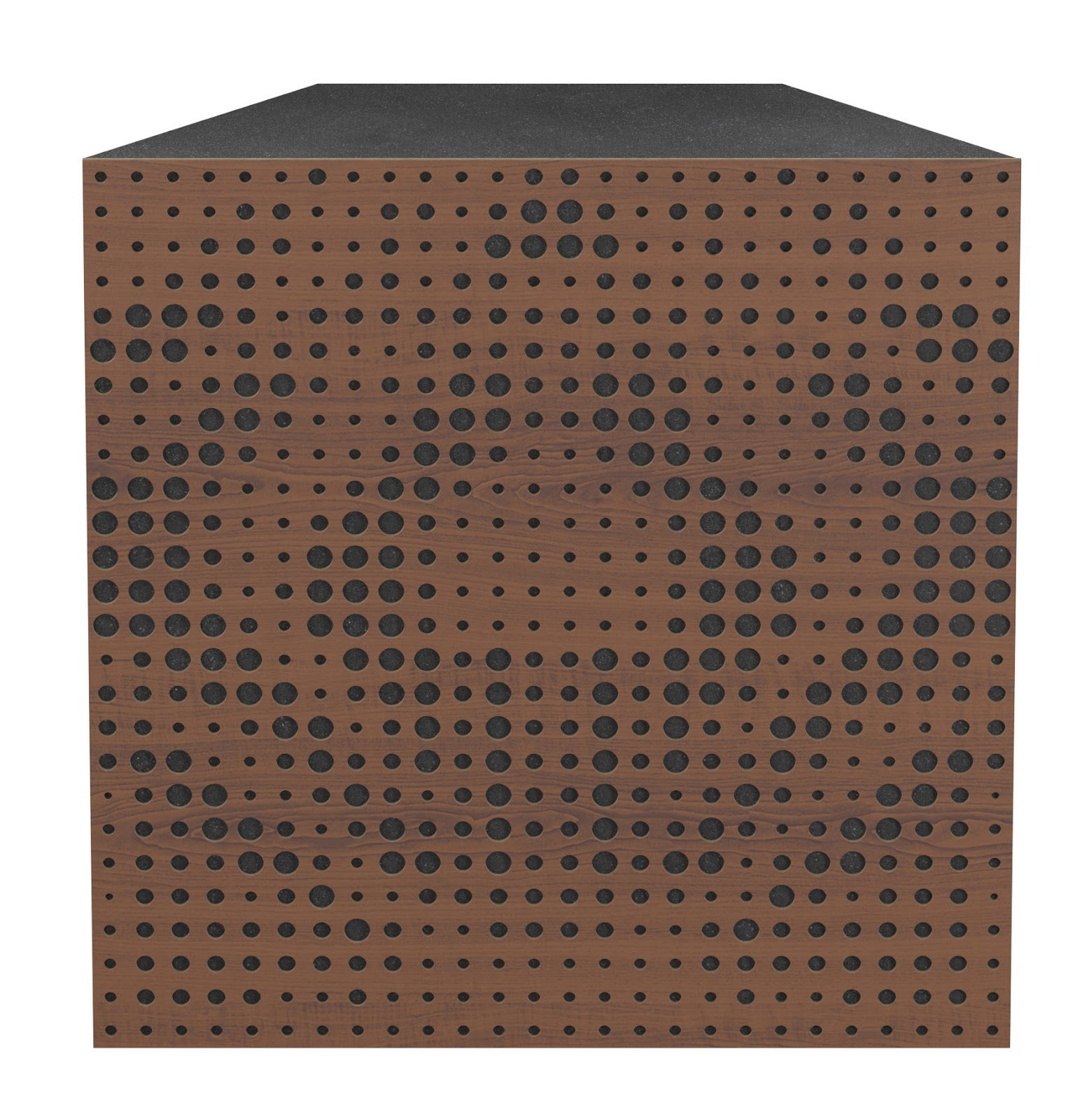 Lot de 2 Pièges à basses UNIVERSE acoustiques insonorisants 50x50x10 cm -MDF perforé laminé et mousse acoustique -Noix - 2