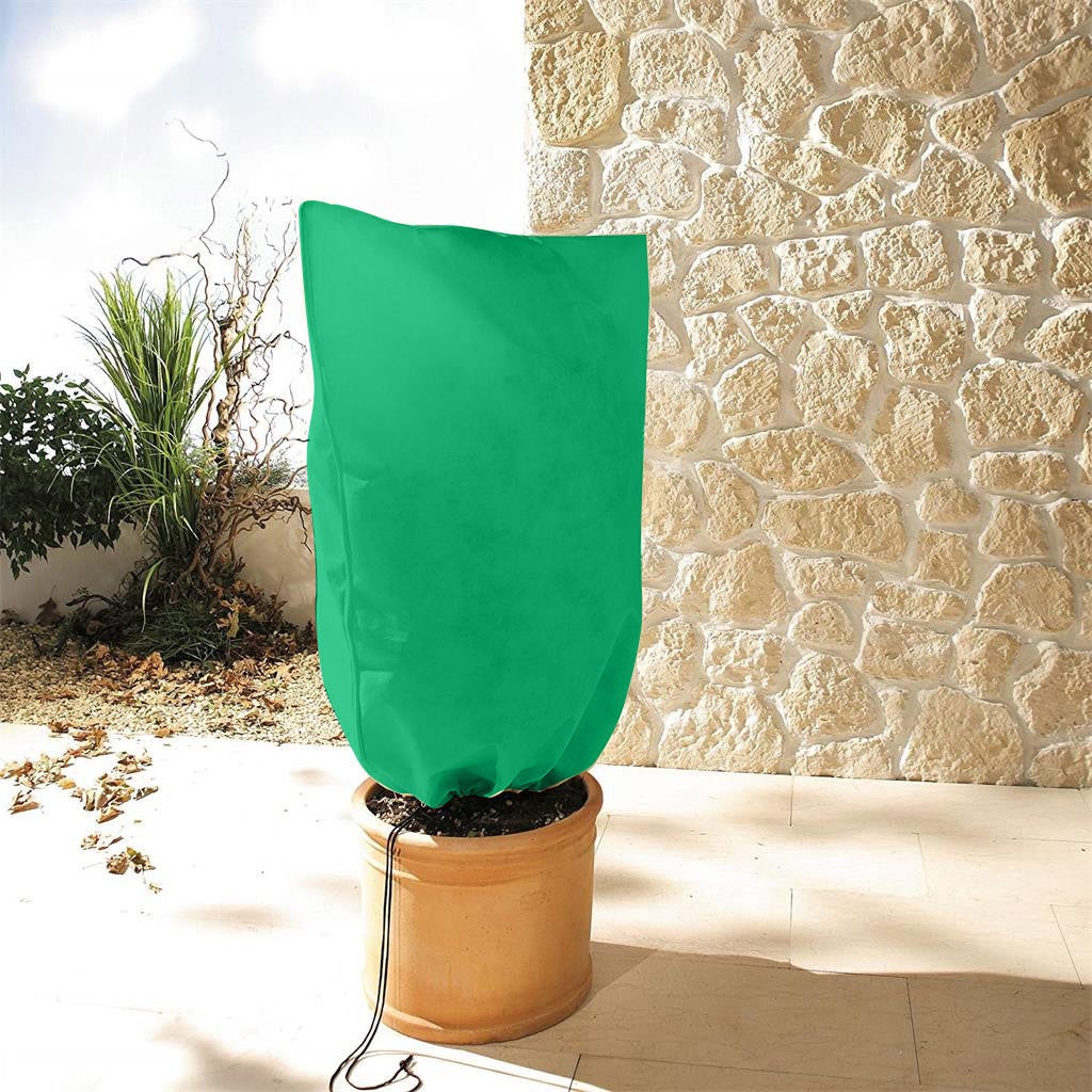 Lot De 6 Housses D'Hivernage Pour Plantes 60x80cm Beige - Protection Gel Avec Cordon De Serrage