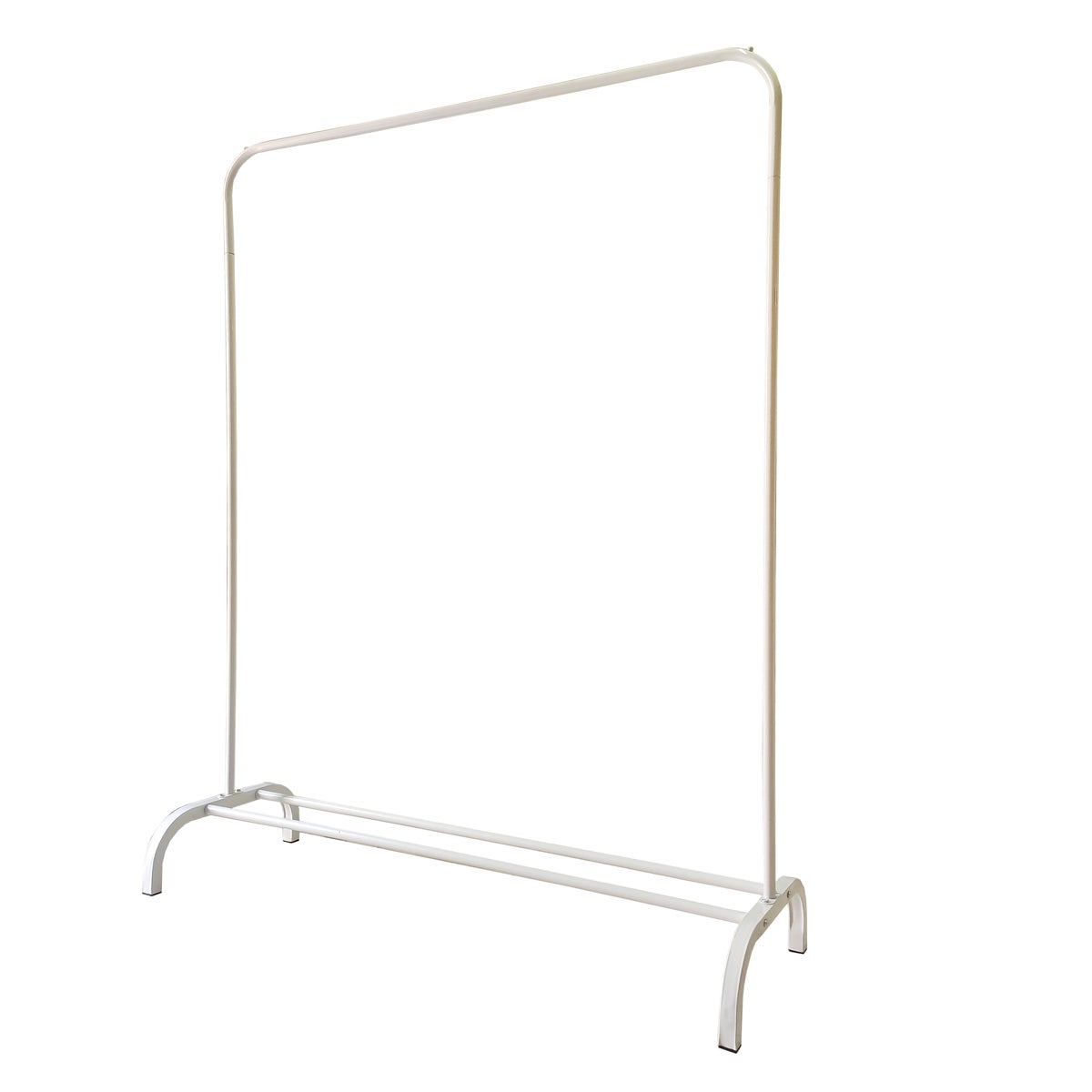 Porte-Manteau à Vêtements sur pied Metal 150x110x40 Blanc Nyana Home - 3