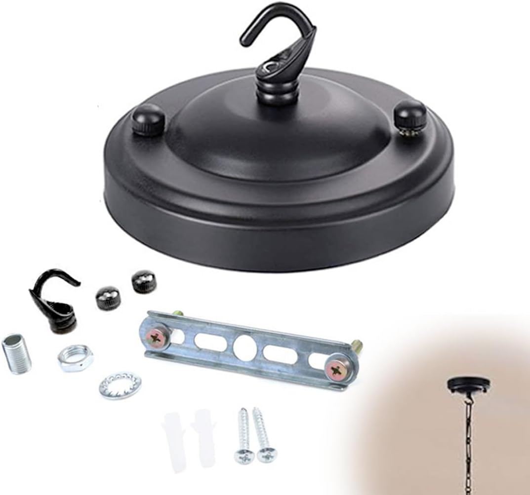 Cache Fil Pour Lustre, Rosace Plafond, Rosace Lampe Plafond Avec Accessoire 1 Trou De Cablage Auvent De Plafond Crochet De Plaque De Plafond 90651706