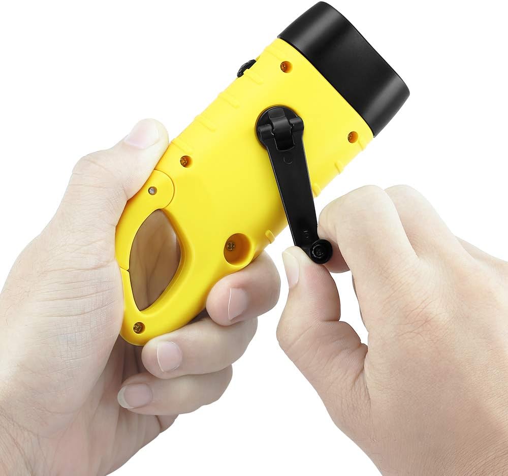 Torce elettriche ad energia solare, torce elettriche a LED ad energia solare e torce elettriche a manovella, luci di emergenza esterne ricaricabili - - 3