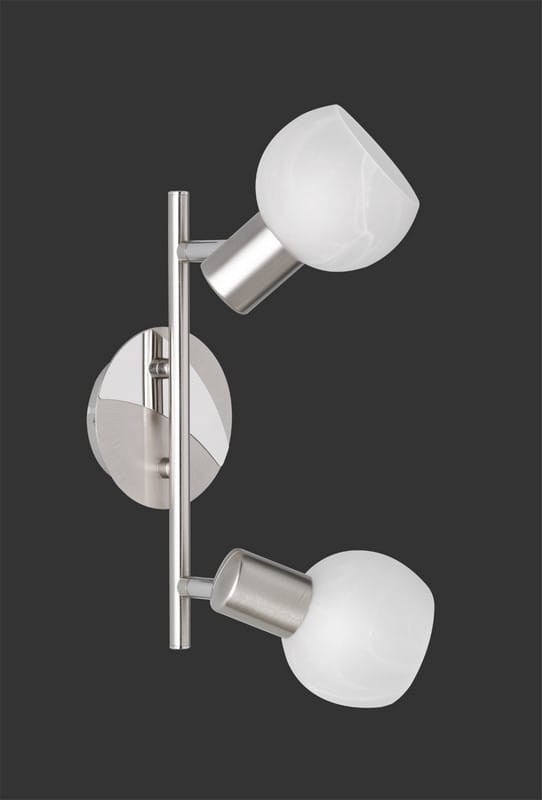 Lampa sufitowa wisząca Antibes biało-srebrna 2xE14x28W wym: 20 x 27,5 x 11 cm szkło RL