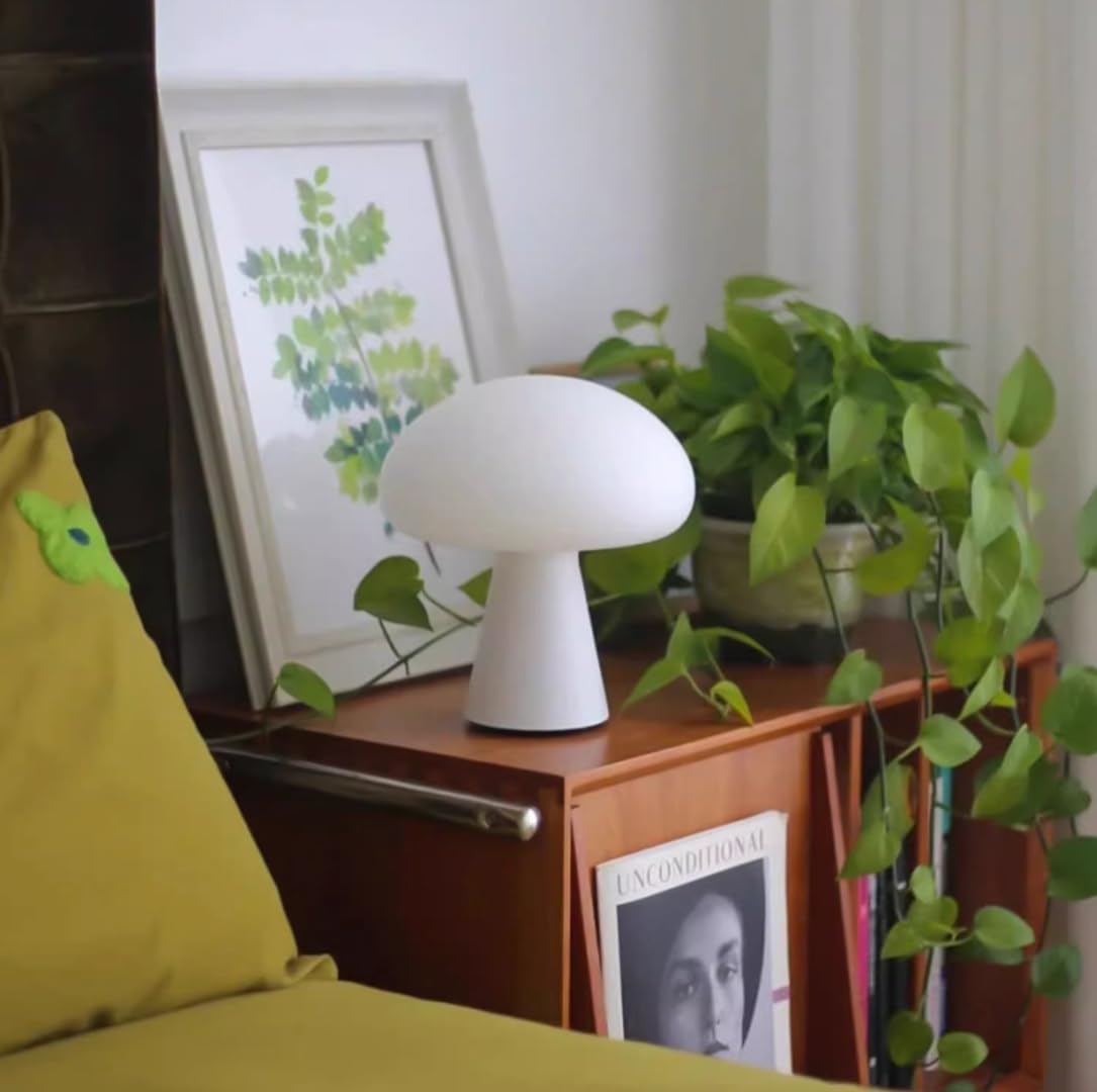 Lampe de chevet champignon sans fil, veilleuse champignon portable tricolore à intensité variable, rechargeable par USB - 9