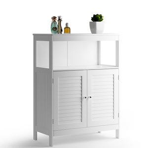 Armadio Da Bagno Montato A Muro COSTWAY - Con Mensole Regolabili, Design Grigio Salva Spazio, Ideale Per Piccoli Ambienti