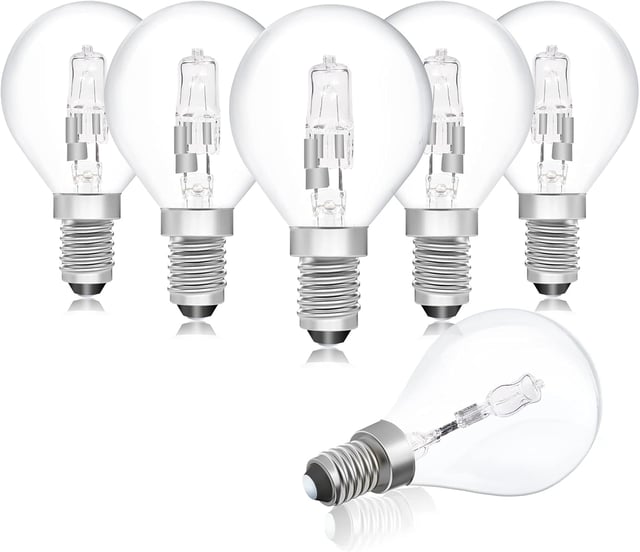 Lot de 6 ampoules halogènes G45 E14, 28 W, intensité variable, 220-240 V