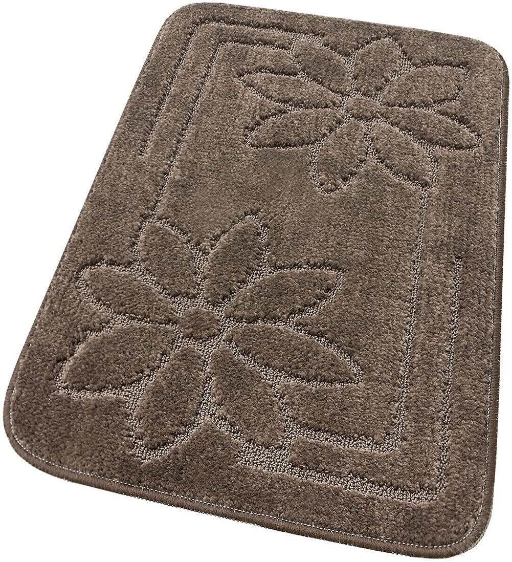 Mata łazienkowa Antypoślizgowy Absorbent 50x80 Cm Stokrotki Jednolity Kolor Brązowy