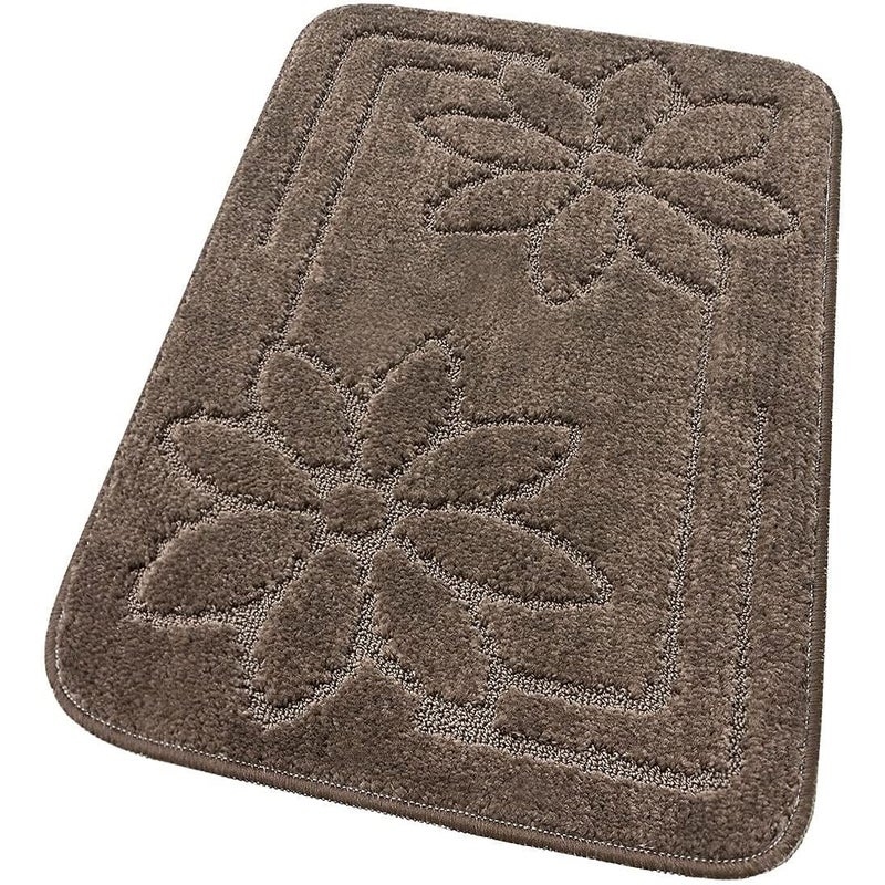 Mata łazienkowa Antypoślizgowy Absorbent 50x80 Cm Stokrotki Jednolity Kolor Brązowy