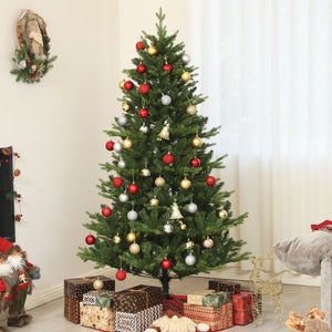 Sapin De Noël Artificiel 120 Cm Vert - 200 Pointes PVC, Montage Rapide, Résistant Au Feu - Avec Support