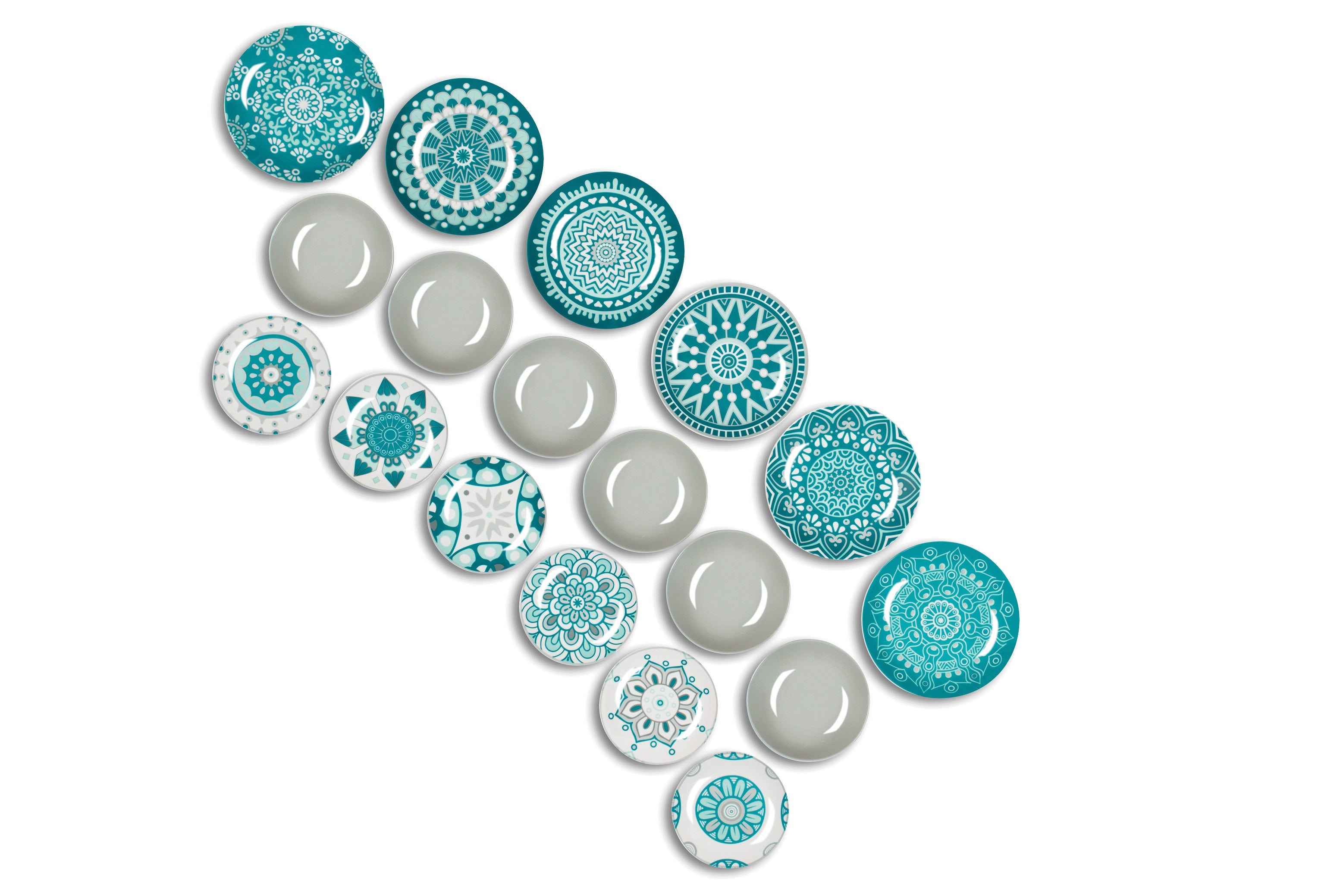 Excelsa Mandala Etno Service de vaisselle 18 pièces, porcelaine