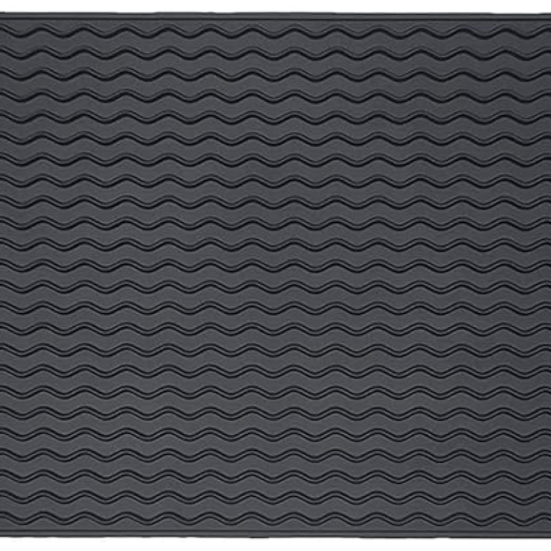 1 szt. Silikonowa mata odpływowa, antypoślizgowa mata odpływowa, mata do zlewu, odporna na ciepło silikonowa mata do suszenia, mata odpływowa