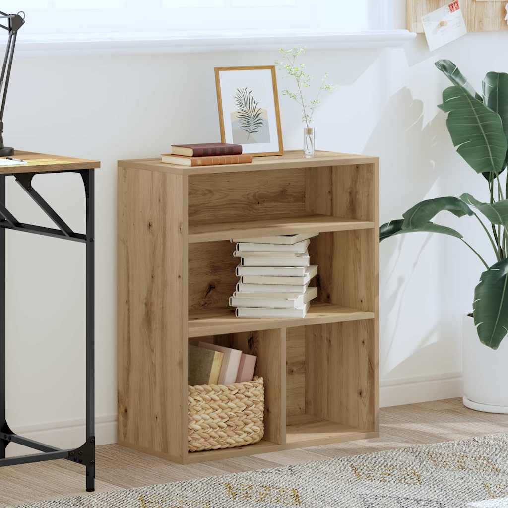 Bibliothèque pour Bureau en Bois Marron H. 71.5 x l. 60 x P. 30 cm - 3