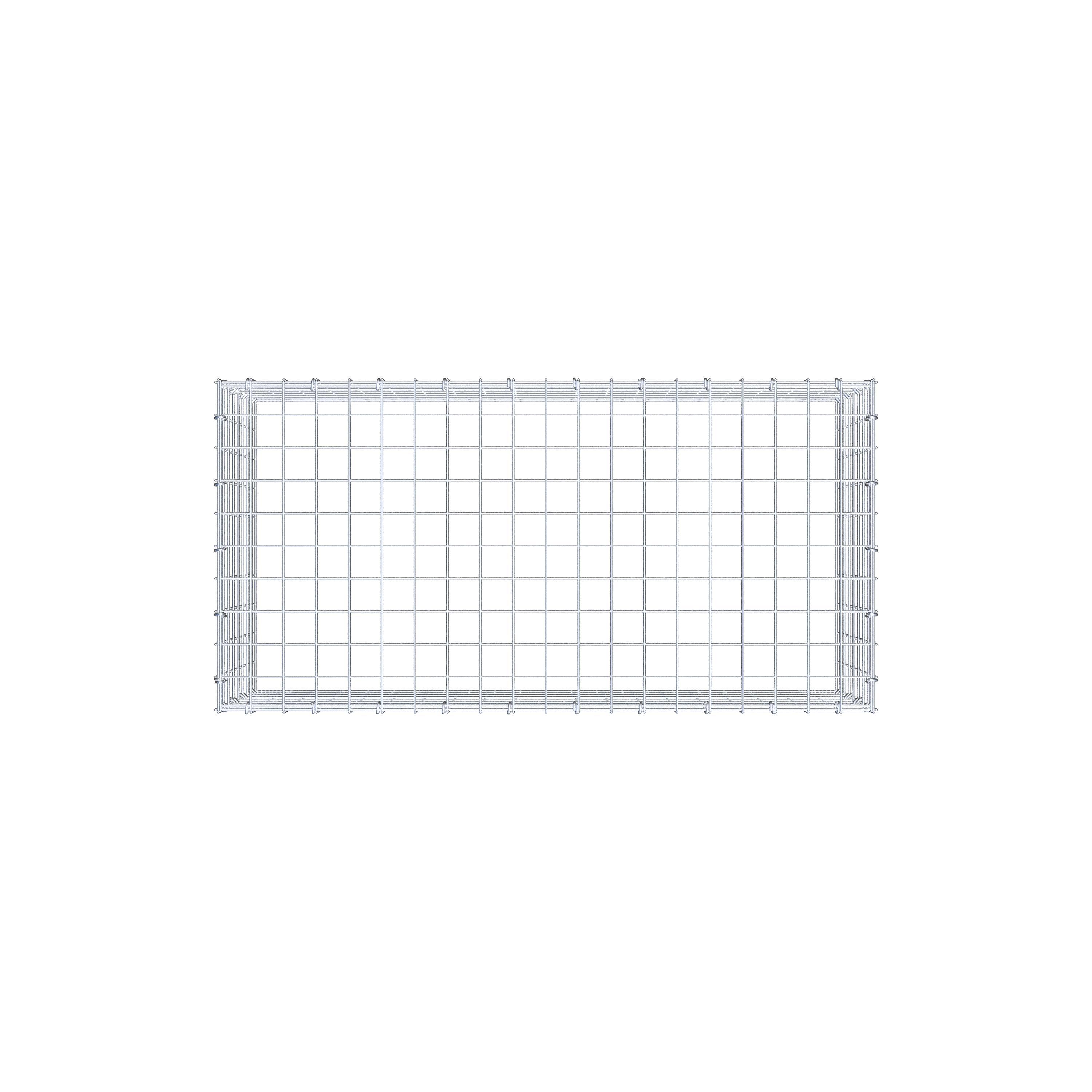 Gavión para apilar en acero galvanizado 100x40x50cm (LxAxP), malla 5 x 5cm, Anillo en C, sin rejilla inferior - 9