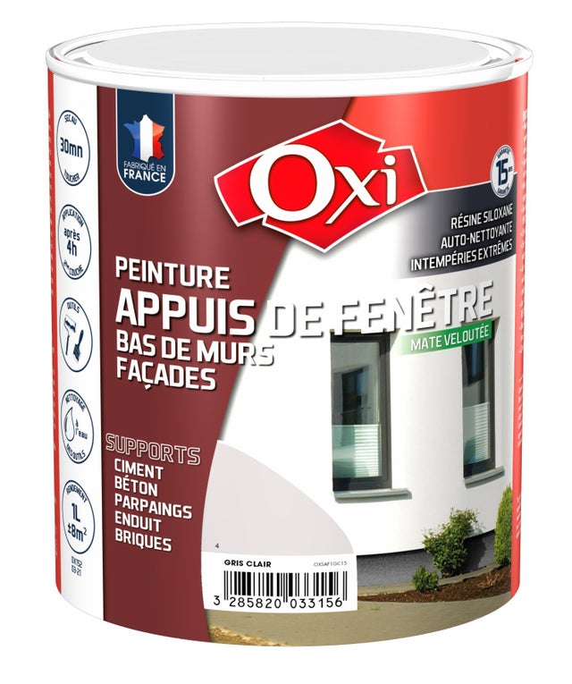 OXI PEINTURE APPUIS-FENETRE Gris clair (ox111) 1 litre