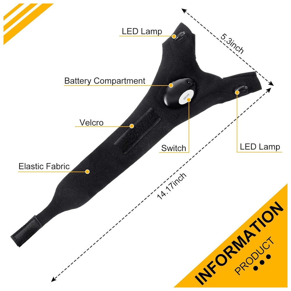 Paire de 2 Gants de Lampe de Poche à LED Gants de Pêche en Plein Air et Tournevis pour Réparer et Travailler dans les Endroits Sombres, Cadeaux - 2