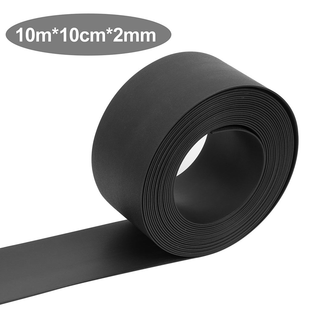 Obramowanie ogrodowe z PE Elastyczna DIY Obramowanie trawnika 2 mm Obramowanie kostki brukowej Czarne 1000 x 10 x 0.2 cm