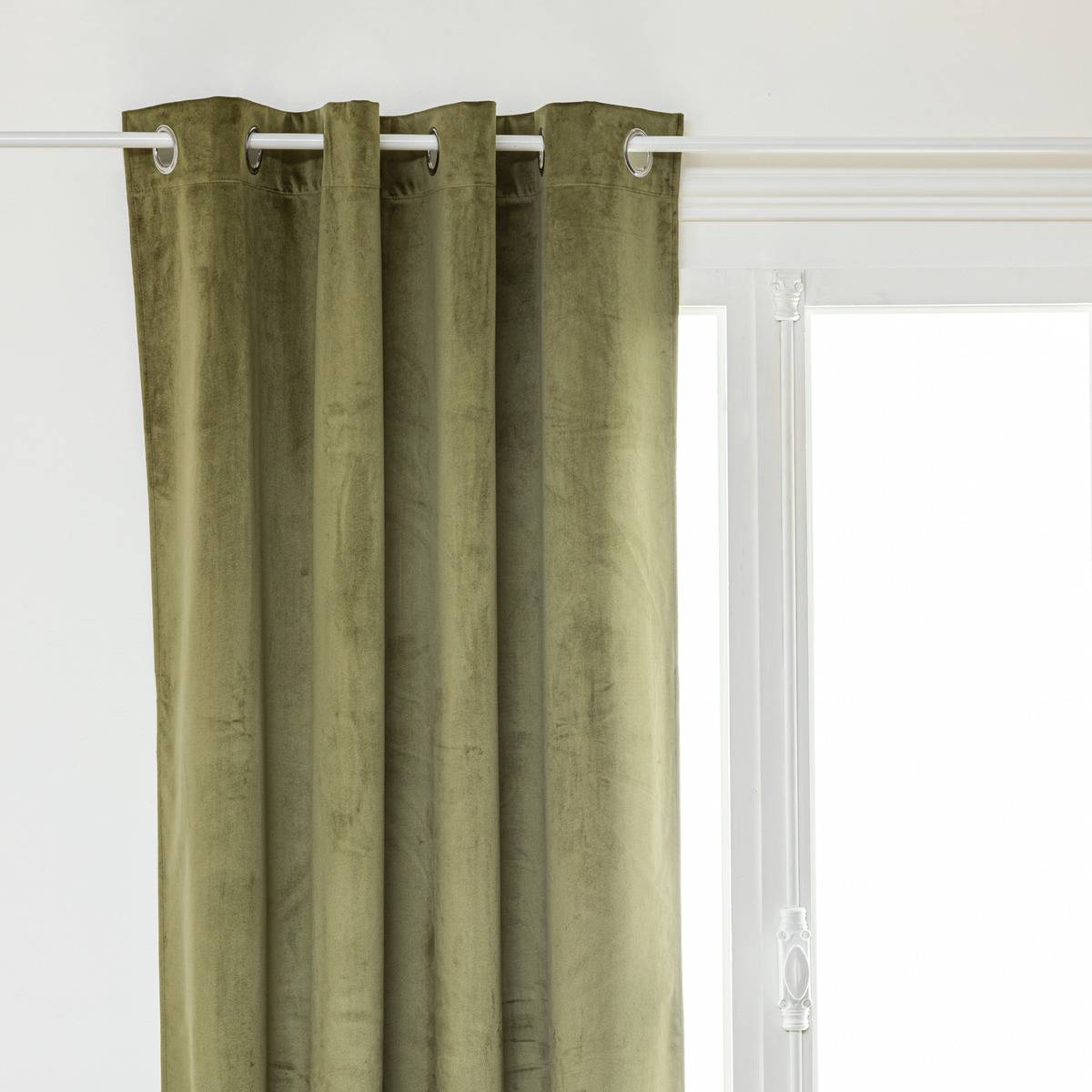 Atmosphera - cortina opaca théa verde caqui - 140x260 cm