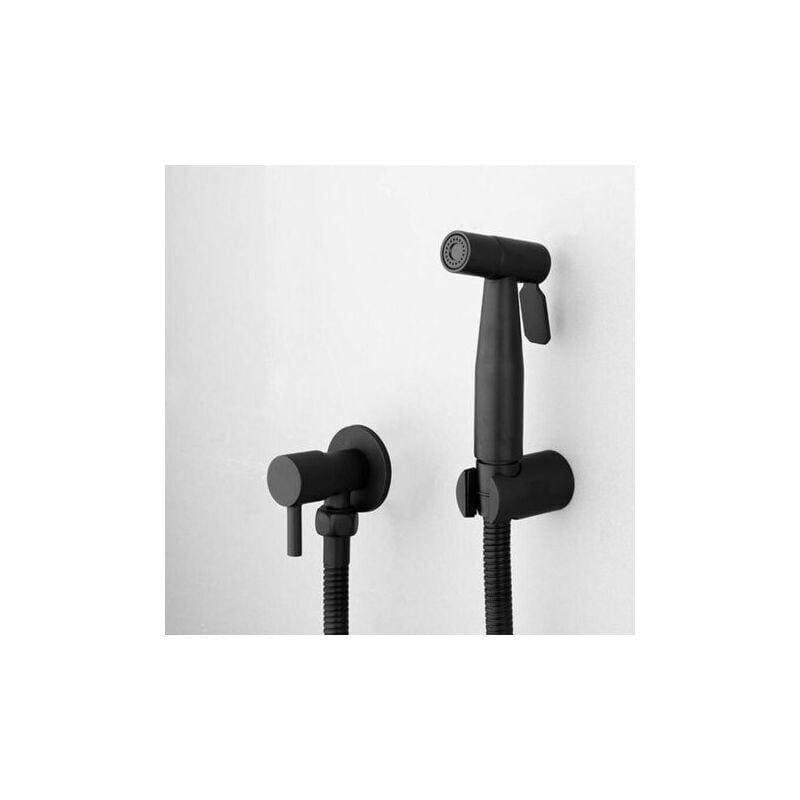 Czarny przenośny spryskiwacz bidetowy, kranik toaletowy, ze stali nierdzewnej, do zimnej wody w łazience, zawór shattaf, zestaw Je