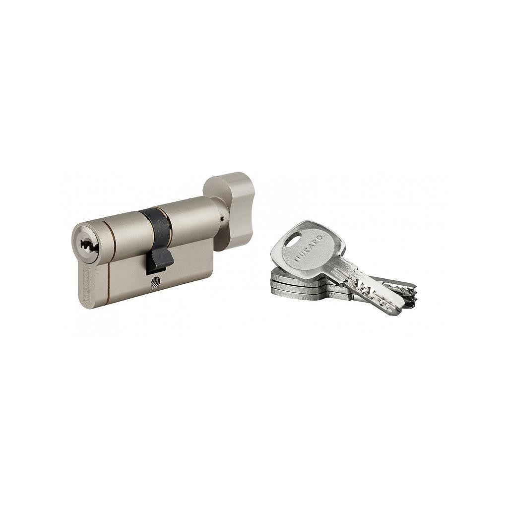 Cylindre de serrure à bouton 30 x 30 mm 4 clés nickelé 21757 Thirard ...