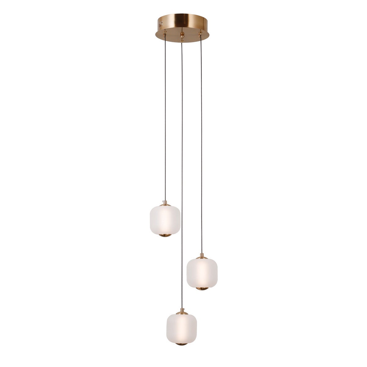 Lampa wisząca GANTI LED 8W Ciepła biel 865lm złoto-opalowa wym: 120 x 27 x 27 cm Italux