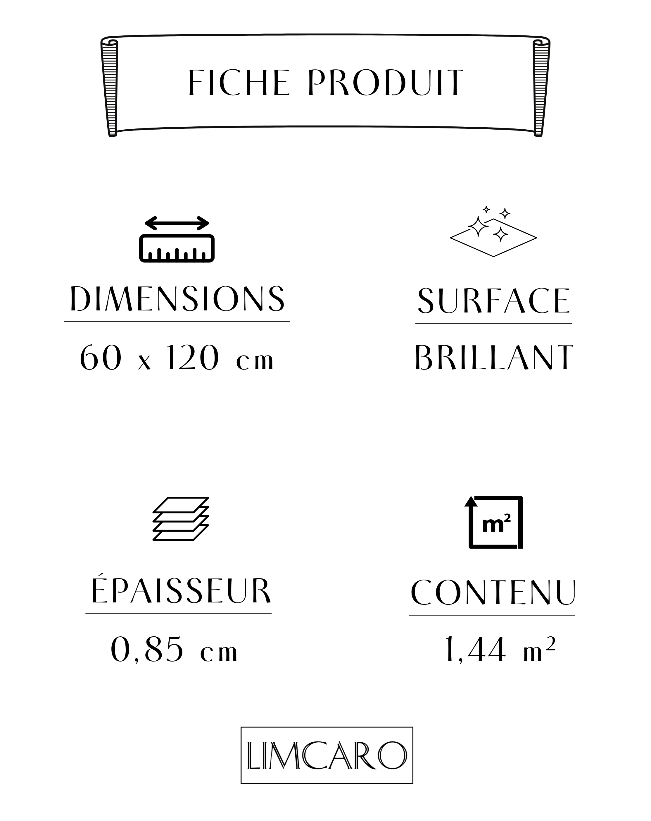 Carrelage sol / mur effet marbre FRAMED AQUA l.60 x L.120 cm Brillant LIMCARO - 3